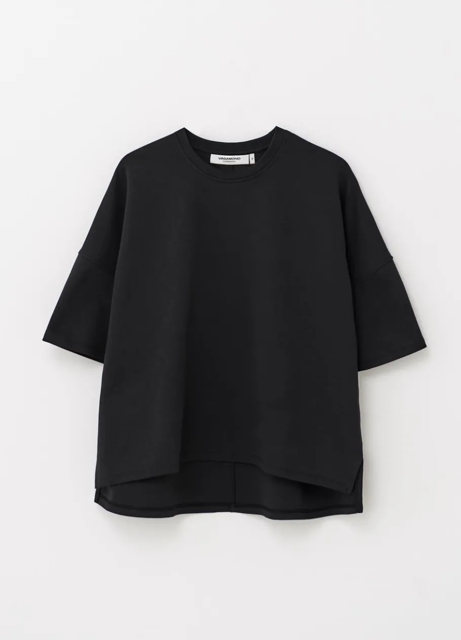 T-Paidat<Vagabond Boxy T-Shirt Musta Tekstiili
