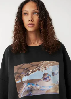 T-Paidat<Vagabond Boxy T-Shirt X Micky Ho Musta Tekstiili