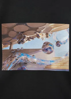 T-Paidat<Vagabond Boxy T-Shirt X Micky Ho Musta Tekstiili