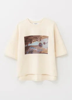 T-Paidat<Vagabond Boxy T-Shirt X Micky Ho Luonnonvalkoinen Tekstiili