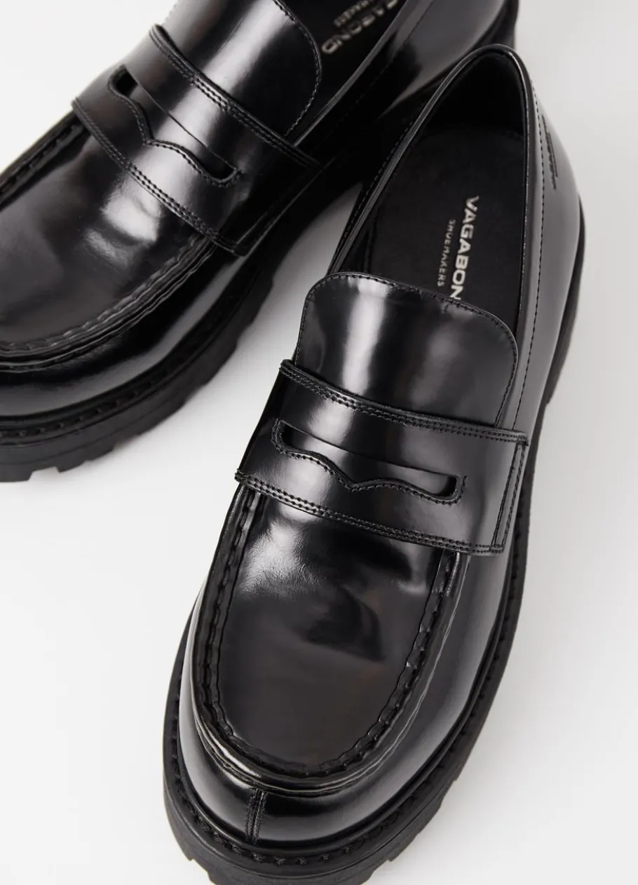 Kengät<Vagabond Cosmo 2.0 Loafer Musta Kiillotettu Nahka