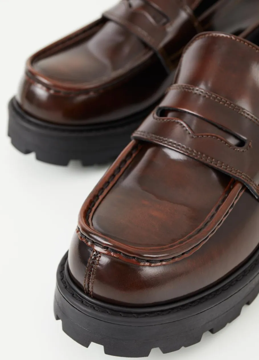 Kengät<Vagabond Cosmo 2.0 Loafer Ruskea Kiillotettu Nahka