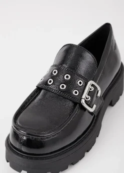 Kengät<Vagabond Cosmo 2.0 Loafer Musta Rypistettya Patentoitua Nahkaa
