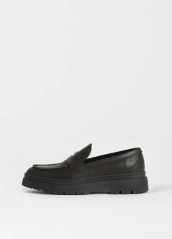 Loaferit<Vagabond James Loafer Musta Nahka