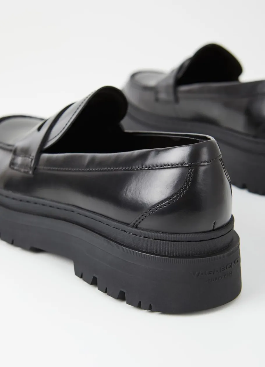 Loaferit<Vagabond James Loafer Musta Kiillotettu Nahka