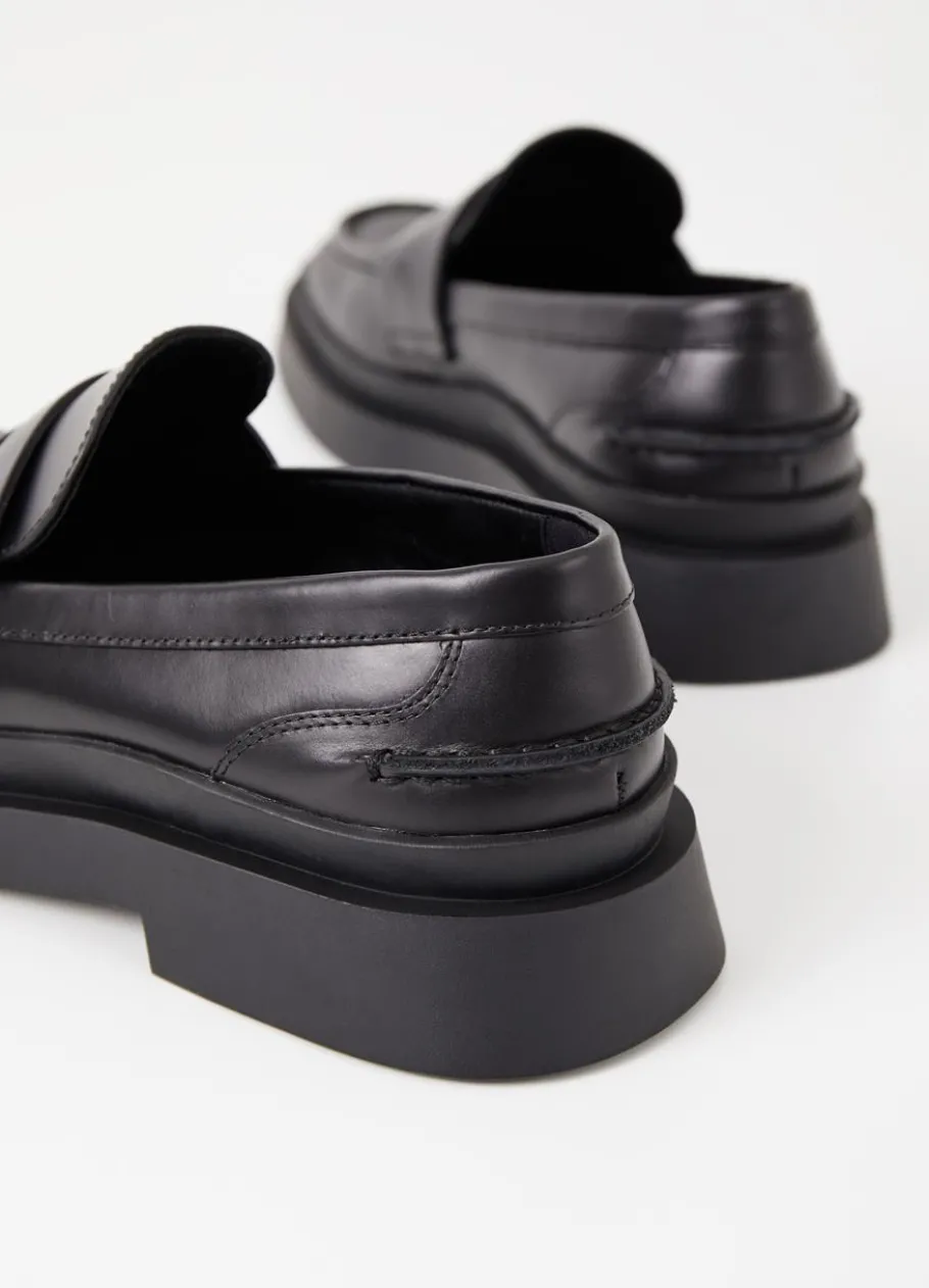 Juhlakengät<Vagabond Mike Loafer Musta Nahka
